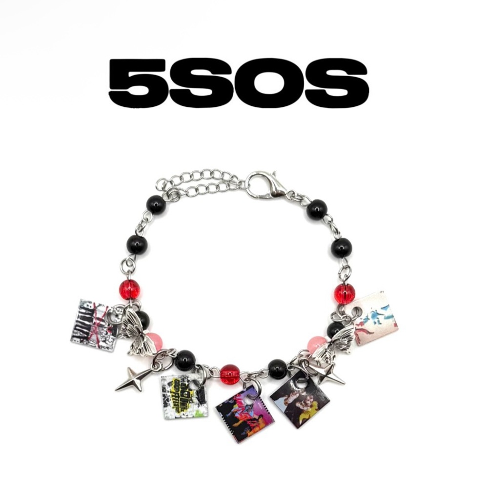 5 Seconds of Summer 5SOS Mini Album Charm Bracelet | Concert Outfit Accessories